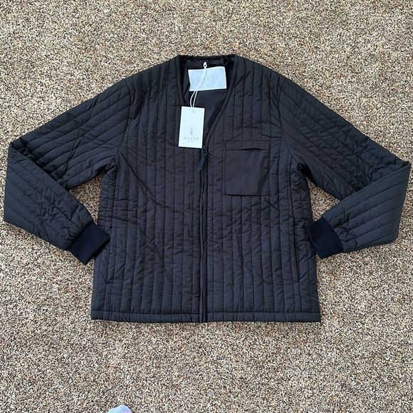 Rains Unisex Liner Jacket Black Size M/L - Picture 2 of 9